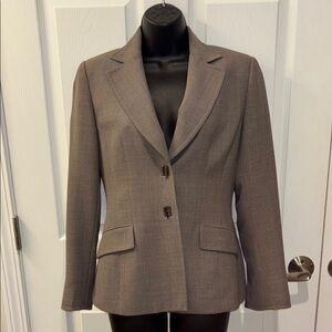 Anne Klein Chic Brown Blazer with unique buttons